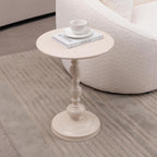 Pedestal Side Table, Small Drink Tables Pedestal Stand, Black Square Mini End Table, Cocktail Martini Coffee Tables, Tiny Side Table for Living Room,Small Spaces,Sofa,Couch