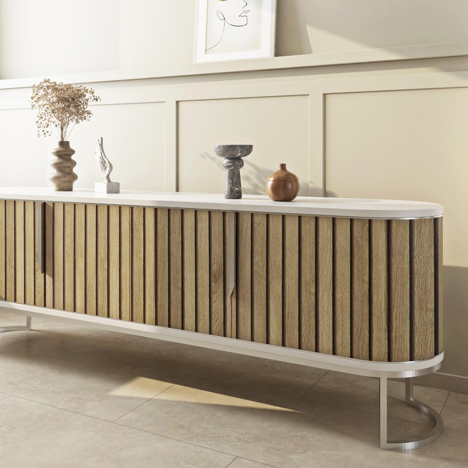 FunStick 24"x200" Wood Slat Peel and Stick Wallpaper Removable Wood Contact Paper Peel and Stick Wood Slats Wall Paper Decor Self Adhesive Vinyl Beadboard Wallpaper for Bathroom Kitchen Cabinets Table