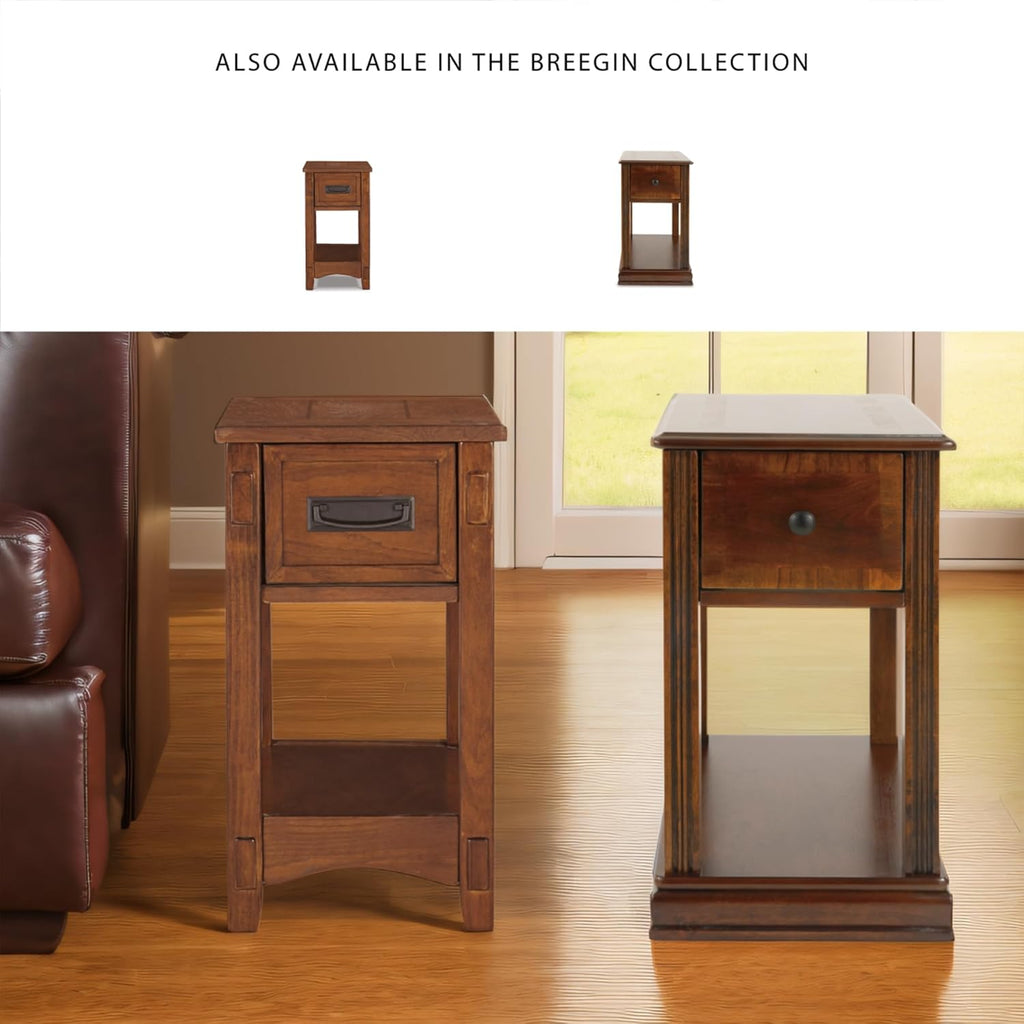 Signature Design by Ashley Breegin New Traditional Wooden Chair Side End Table, Brown