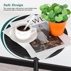 Round Side Table Small End Table Set of 2 Black Round Coffee Table Modern Nightstand Kids Bedside Table Outdoor Accent Table for Small Spaces Living Room Bedroom Patio