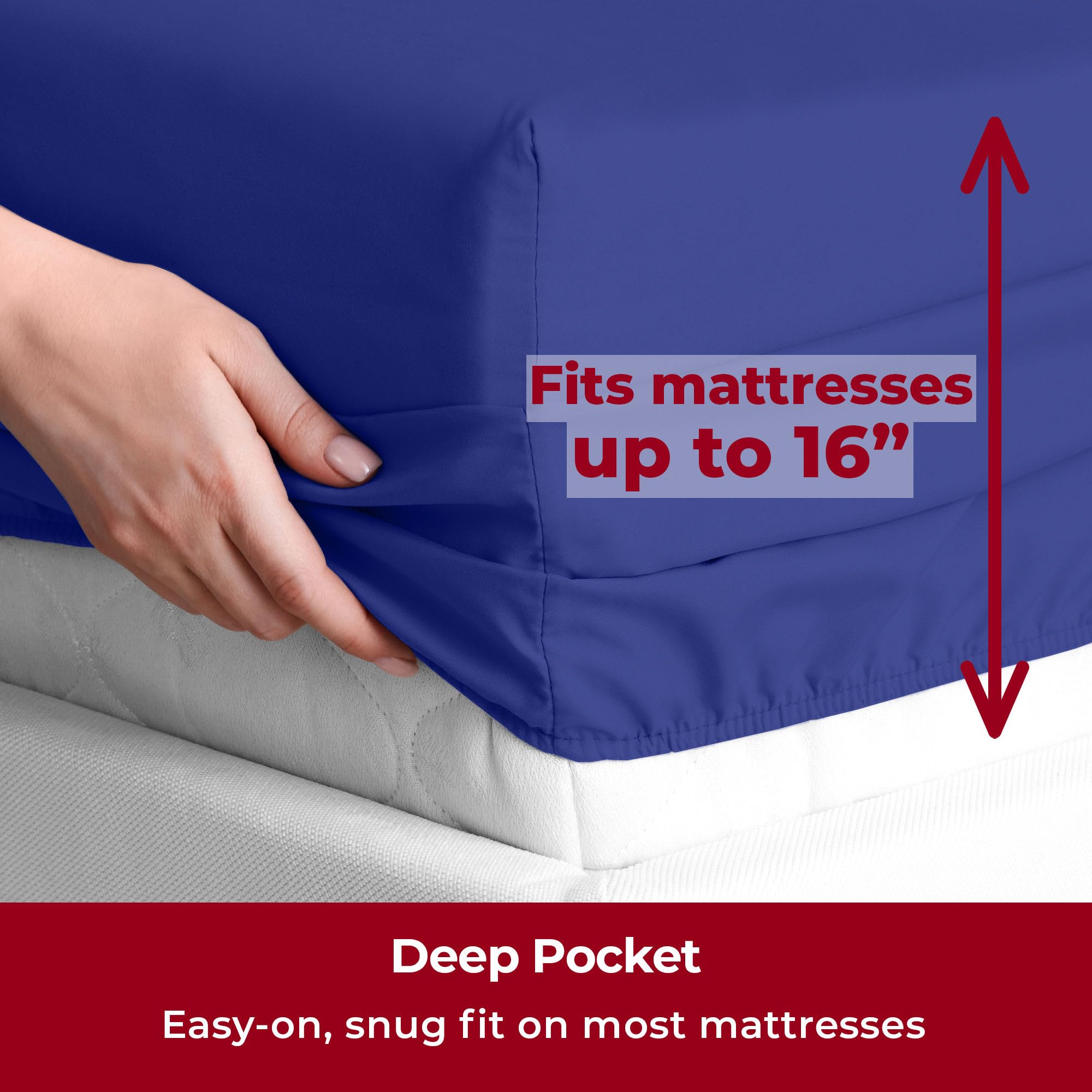 Mellanni Queen Sheets Set - 4 PC Iconic Collection Bedding Sheets & Pillowcases - Hotel Luxury, Extra Soft, Cooling Bed Sheets - for Women, Men, Kids & Teens (Queen, White)