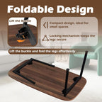 Folding Coffee Table, Portable Floor Table for Sitting on The Floor, Midcentury Modern Coffee Table, Foldable Floor Table for Living Room, 32''L x 16''W x 15''H, Walnut