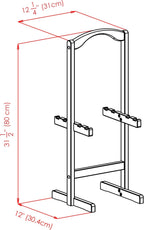 Winsome Anila Snack Table Set with Storage Rack, Fan Shaped, for Living Room, 26", Coffee, Set of 4 Tables