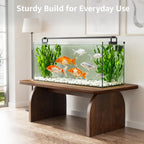 Farmhouse Coffee Table for Living Room - Dark Wood Rustic Rectangle Coffee Table Walnut, Solid Wooden Brown Center Table