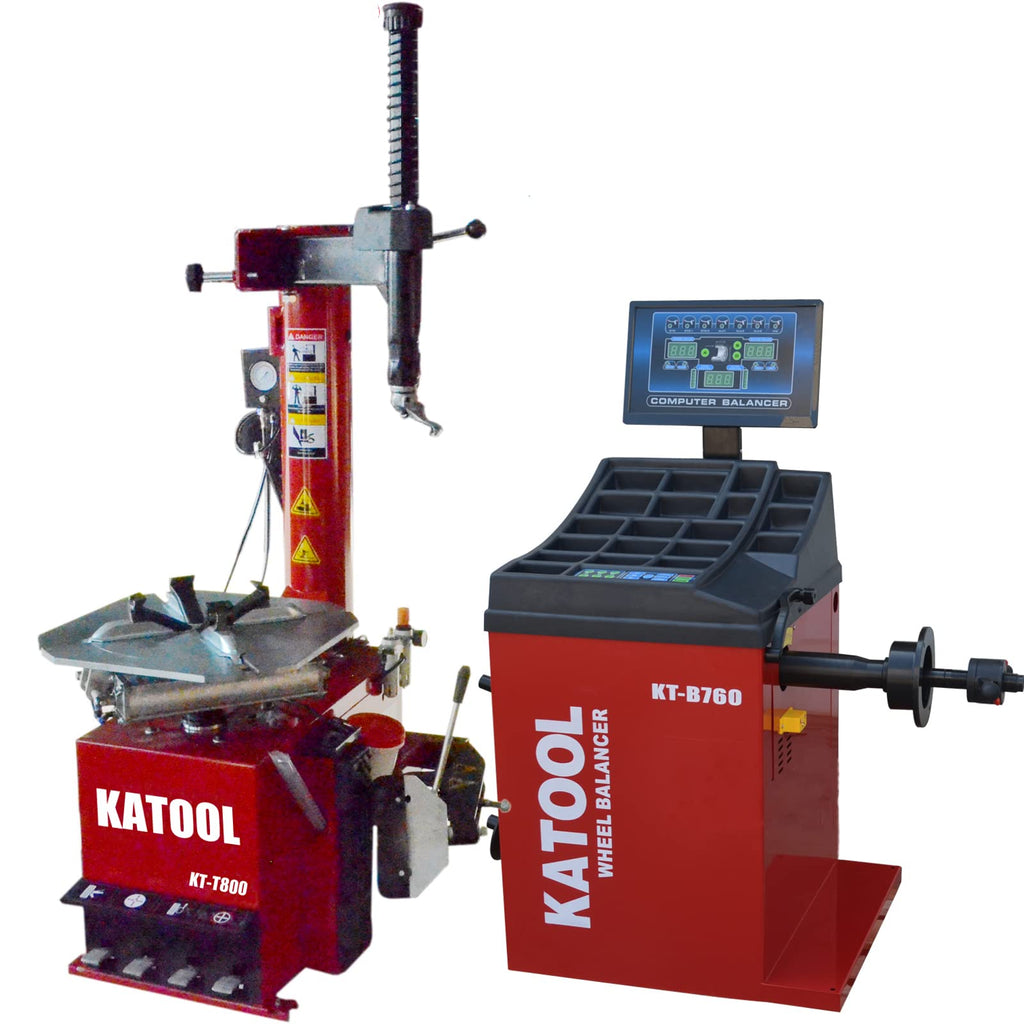 KATOOL 2.0HP Tire Changer Machine with Bead Blaster Tire Machine Tire Changer and Wheel Balancer Machine Combo KT-T810+KT-B760