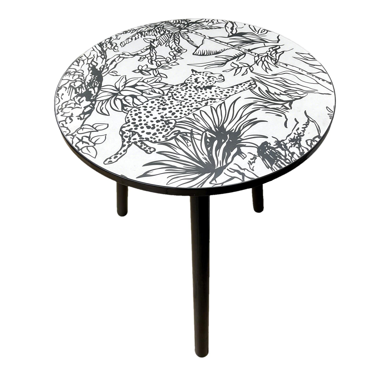 Round End Table, Small Round Drink SideTable, 3 Legged Living Room End Tables, Mid Century Modern Small Coffee Table for Bedroom Balcony Living Room (15.75" D x 18.5" H)