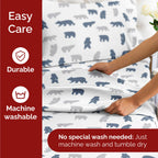 Komplet pościeli King Christmas Tree - Świąteczny wzór Xmas na lnie - Głębokie kieszenie - Dopasowany krój - 4 części - Bez zagnieceń - Wygodna i chłodząca świąteczna pościel zimowa - Łatwa w pielęgnacji - Przyjazna dzieciom