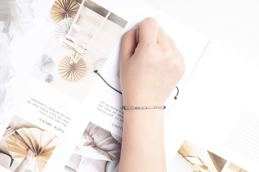 morniface Pinky Pomise Distance Matching Bracelets Fuck Off Morse Code Bracelets Dainty Jewelry Gifts for Women Men Best Friend