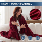 Manta eléctrica Westinghouse tamaño Queen, franela súper suave y acogedora 84" x 90" manta calefactable con 10 niveles de calentamiento rápido y apagado automático de 1-12 horas, lavable a máquina, certificación ETL y FCC, beige