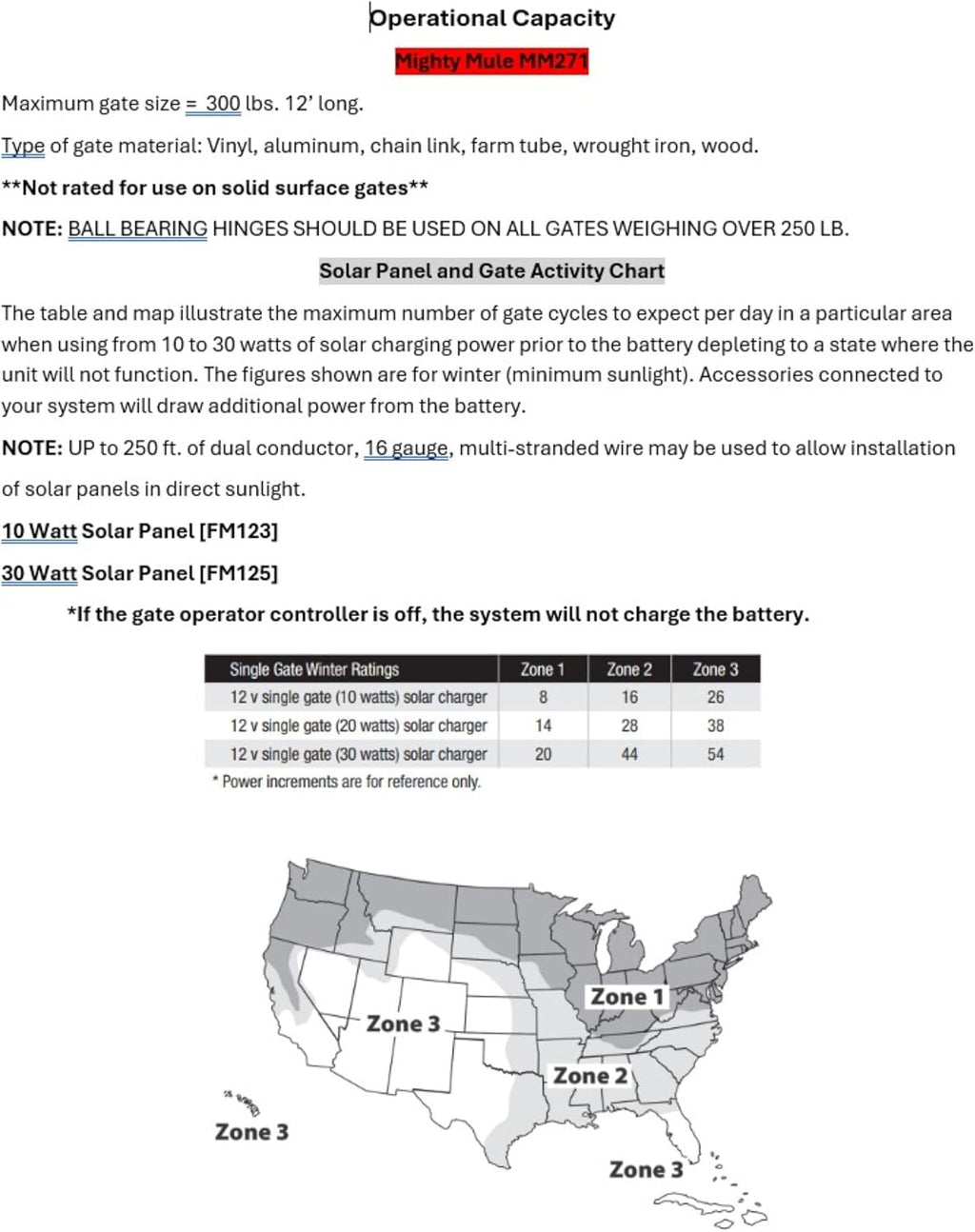 Mighty Mule MM271 Automatic Gate Opener, Solar Ready, Comes with Gate Opener Remote and More-Up to 12ft Long or 300lb, Black, 1 Gate Opener Kit