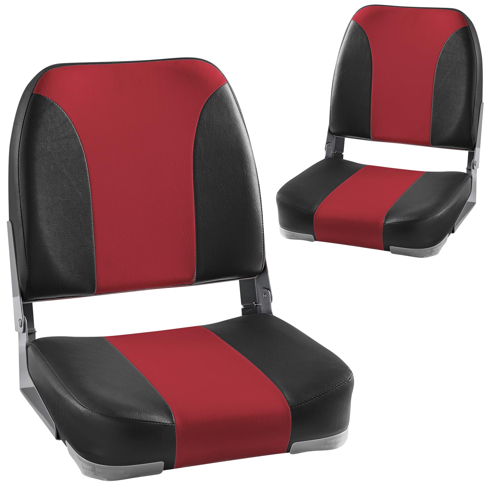 Low Back Folding Boat Seat 2pack, Fold-Down Fishing Boat Seat Camo