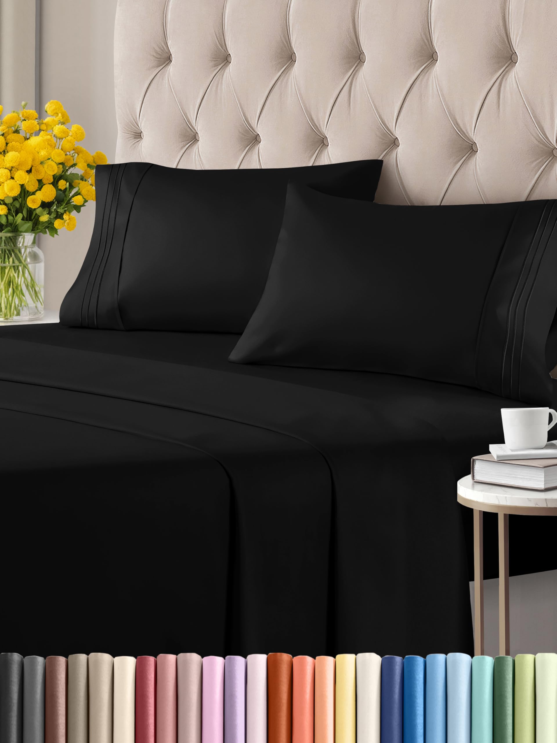 King 6 Piece Sheet Set - Breathable & Cooling Bed Sheets - Hotel Luxury Bed Sheets for Women, Men, Kids & Teens - Comfy Bedding with Deep Pockets & Easy Fit - Soft and Wrinkle Free - King White Sheets