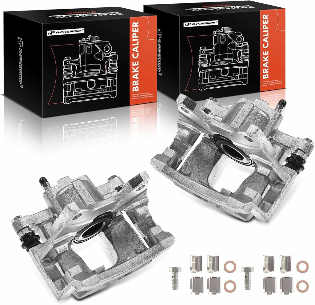 A-Premium Rear Disc Brake Caliper Assembly with Bracket Compatible with Dodge and Jeep Models - Wrangler 2007-2017, Wrangler JK 2018, Liberty 2008-2012, Nitro 2007-2011