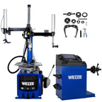 WEIZE 2 HP Tire Changer Automatic Wheel Changers Rim Clamp Assist with 2 Arms Repair Helpers Equipments, for Car, Garage, ATV,Heavy Duty Vehicle