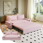 74.8" Queen Pull Out Sofa Bed, Luxury Velvet Convertible Sleeper Couch Futon, Comfy Cloud Pullout Couches,Loveseat Recliner for Living Room Office RV Small Places (Grey, 74.8'')