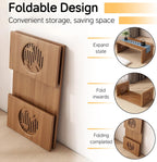 Folding Floor Coffee Table, Japanes Bamboo Foldable Tables, Portable Living Room Low Dsk, Versatile Tatami Meditation Tea Table for Dining Room, Wooden Table Desk for Home, Office (100X37CM)