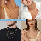 Colar Corrente Italiana Sólida Jewlpire em Ouro 18k para Mulheres, Corrente Corda de 2mm Corrente de Ouro para Mulheres Brilhante, Confortável e Resistente Colares de Corrente Femininos 18 Polegadas