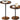 HOOBRO Small Coffee Table Set of 2, Round Coffee Side Table with Wooden Pedestal, Modern Accent End Tables for Living Room, Bedroom, Rustic Brown BF170BZ01