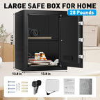 ToruKeep Cassaforte Ignifuga da 2,4 Cub per Documenti Domestici, Cassaforti per Casa Ignifughe e Impermeabili con Serratura a Combinazione Digitale, Cassaforte Ignifuga con Ripiano Rimovibile, Luce Sensore