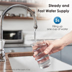 Waterdrop 15UA Under Sink Water Filter System, Reduces Lead, Chlorine, Bad Taste & Odor, Under Counter Water Filter Direct Connect to Kitchen Faucet, NSF/ANSI 42 Certified, 2 Year, USA Tech