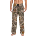 Ollabaky Men's Pajama Pants Forest Camouflage Pjs Bottoms with Pockets Sleep Lounge Pants for Men, L