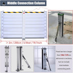 Metal Reusable Removable Flood Gate, Flood Preventing Barrier for Subways Garage, Thick Aluminum Flooding Water Barrier with Reflective Stickers, Length Customized(H-5.2ft(1.6m),L-8ft(2.44m))