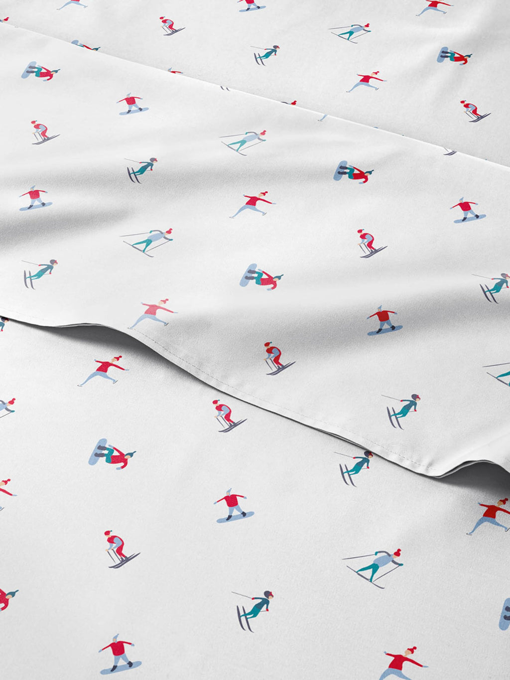 Komplet pościeli King Christmas Tree - Świąteczny wzór Xmas na lnie - Głębokie kieszenie - Dopasowany krój - 4 części - Bez zagnieceń - Wygodna i chłodząca świąteczna pościel zimowa - Łatwa w pielęgnacji - Przyjazna dzieciom