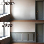 Board and Batten Wall Panel Kit - Peel and Stick Precut Wall Molding Kit - Luxury Decorative Wall Moulding Kit - Paintable Accent Wall Kit for an Elegant Touch to Any Home Decor