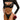 Lilosy Sexy Fishnet Sheer Underwire Rave Outfits Long Sleeve Top Bra Panty 3 Piece See Through Lingerie Set Black Medium