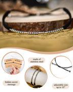 Cadeaux de Noël Shonyin pour Amis Meilleures Copines Bracelets en Code Morse pour Femmes Ensemble de Bracelets Assortis d'Amitié Meilleures Amies Bijoux pour la Journée des Galentines Cadeaux Uniques pour 3