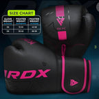 RDX Kids Boxing Gloves Sparring and Muay Thai Maya Hide Leather, Kara Patent Pending Junior Training Mitt for Kickboxing, Punching Bag, Focus Pads, MMA, Thai Pad, Double End Ball Punching Gloves