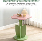 Flower Shaped Coffee Table, Floral Accent Center Table, Pink Coffee Table with Pedestal for Living Room,Bedroom, Lounge, Balcony