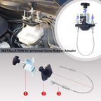 YSTOOL Brake Bleeder Kit Pneumatic Pressure Brake Clutch Fluid Bleeding Tool Set with Master Cylinder Adatpers Air Power Pressurized Oil Change Bleeder Machine and Waste Oil Collection Bottle (Red)