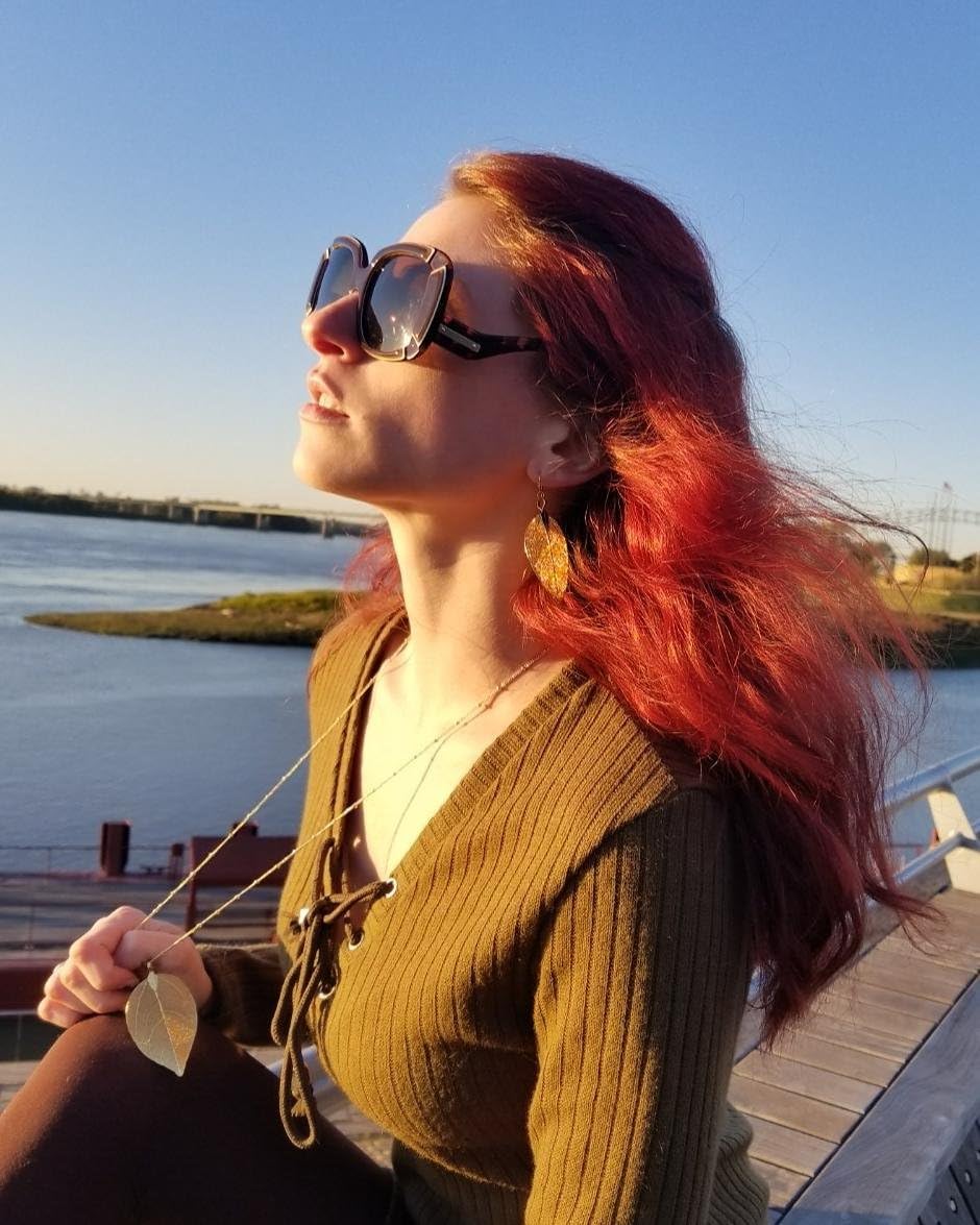 BOUTIQUELOVIN Filigree Long Leaf Pendant Dangle Necklace and Earring Jewelry Set Fashion for Women