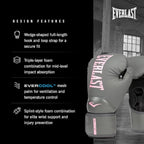 Everlast Elite 2 Boxing Gloves, Pro Training Gloves for Men and Women, Secure Fit Hook and Loop Closure & Ventilation, Heavy Bag & Speedbag Training.