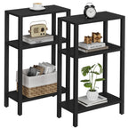 TUTOTAK Small Side Table, Narrow End Table, Skinny Sofa Table, Slim Nightstand, Couch Table, Living Room, Bed Room, Brown TB01BB062