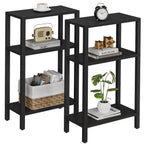 TUTOTAK Small Side Table, Narrow End Table, Skinny Sofa Table, Slim Nightstand, Couch Table, Living Room, Bed Room, Black TB01BK062