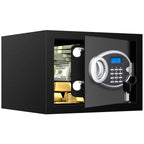 0.7 Cuft Kleine Huissafes Water- en Brandwerend, Digitale Persoonlijke Beveiligingskluis met Programmeerbaar Toetsenbord en Reserve Sleutels, Kleine Brandwerende Safes voor Geld, Medicijnen en Waardevolle Bezittingen thuis