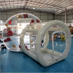 10FT Inflatable Bubble House with Bounce Jumping Area Commercial Grade PVC Bounce House, Bubble Balloon House for Kids,Toddler with Blower & Pumb & 50Pcs Balloons