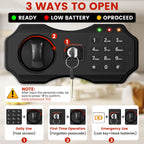 Coffre-fort domestique grand 3,0 pi³ avec sac ignifuge et étanche, coffres-forts numériques pour la maison avec serrure à clavier et clé, coffre-fort pour documents et argent, coffre de sécurité pour bureau, hôtel et usage personnel