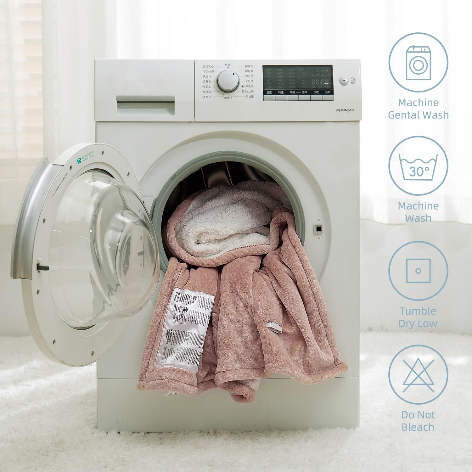 Opvarmet tæppe 50" x 60" - Opvarmet tæppe med 5 varmeniveauer og 3 timers automatisk slukning, maskinvaskbar, ETL &amp; FCC-certificering, overvarmebeskyttelse (Racoon) 