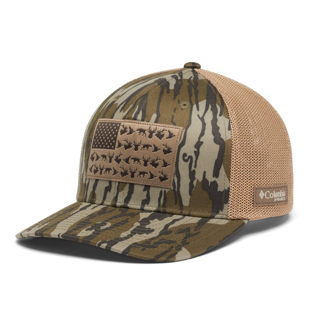 Columbia Unisex PHG Camo Mesh kasket - høj, Mossy Oak Bottomland/Game Flag, XX-Large