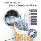 Heated Blanket Throw Size, Soft and Cozy Electric Heating Blanket for Bed, Automatic Safety System 6 Heating Levels & 4 Hours Auto-Off, 50" x 60" Dark Grey