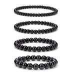 4pcs Beaded Bracelets for Women,Natural Healing Crystal Gemstones Bracelet,Anxiety Stress Relief Bracelet Handmade purple Jewelry Gifts for Women