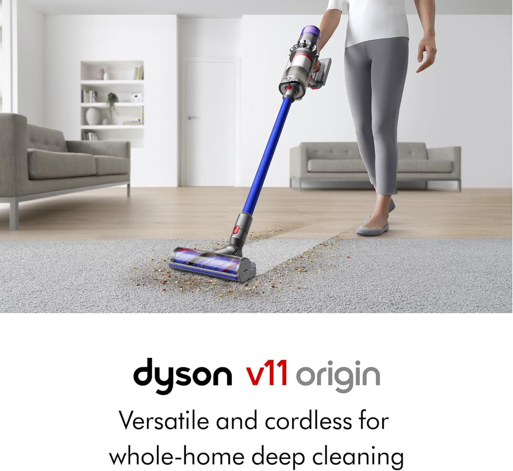 Dyson V11 Origin Cordless Vacuum, 185AW, 3 Power Modes, Up to 60 Minutes,² Deep Cleans Hard Floors and Carpets, Detangles pet Hair, Converts to Handheld