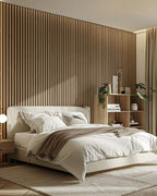 Wood Panels for Wall, Wood Wall Panels, Kuchoow Soundproof Wall Panels, 2 Pack 94.5"x12.6" Acoustic Wood Slat Wall Panels, Wall Wood Panels, Sound Dampening Panels, Natural Light Oak