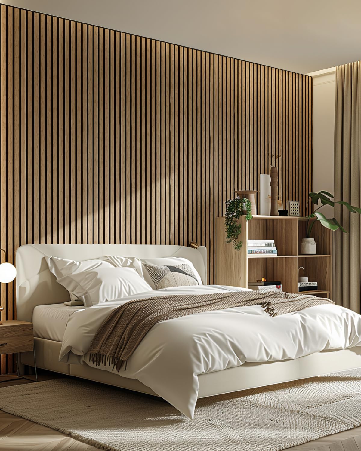 Wood Panels for Wall, Wood Wall Panels, Kuchoow Soundproof Wall Panels, 2 Pack 94.5"x12.6" Acoustic Wood Slat Wall Panels, Wall Wood Panels, Sound Dampening Panels, Natural Light Oak