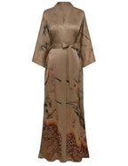 PRODESIGN Kimono Robe for Women - Long Satin Sleepwear Silky Kimono Cover-Up Nightgown Japanese Bathrobe Loungewear Blouse