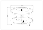 Tempered Glass Round Coffee Table, 32.3" Modern Acrylic Legs Circle Coffee Table for Living Room