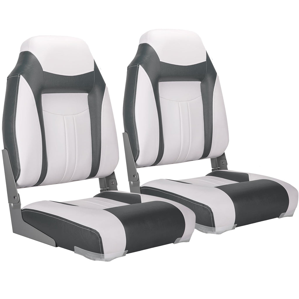 NORTHCAPTAIN S1 Deluxe A Pair of Marine High Back Folding Fishing Boat Seat,Stainless Steel Screws Included